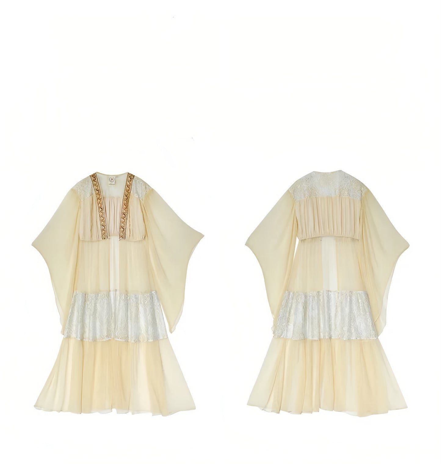 Vintage Embroidery White Dress