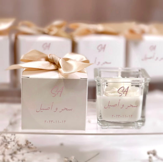 توزيعات شمعة مس سويت الزجاجية