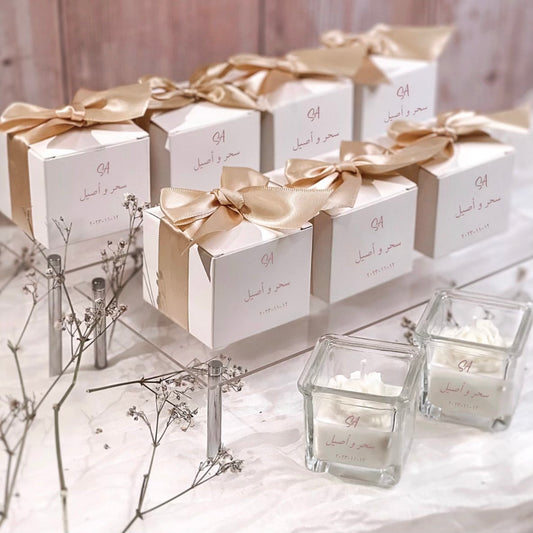 توزيعات شمعة مس سويت الزجاجية