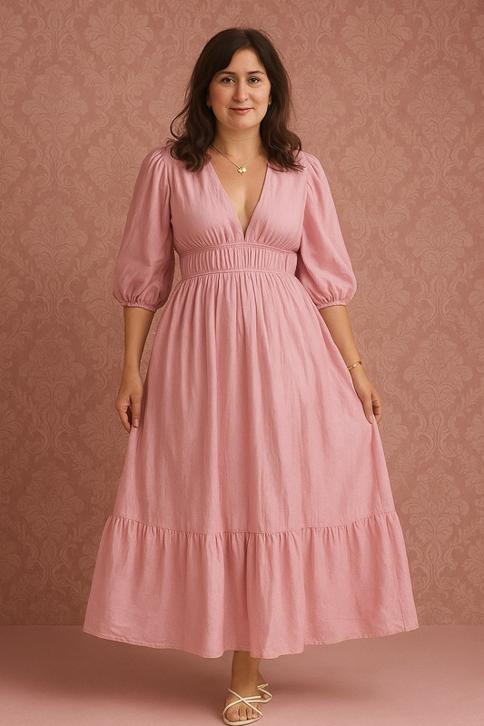 Romantic Pink Maxi Dress