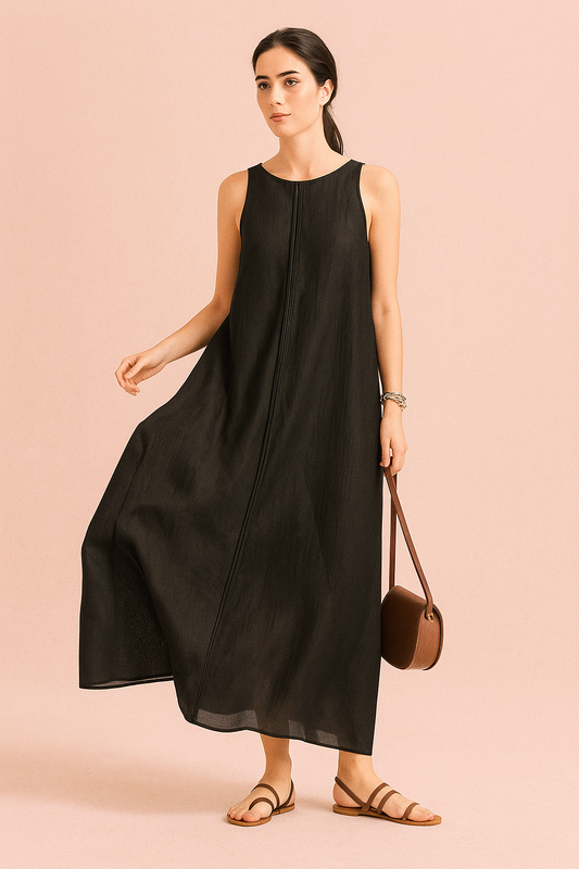 Black Sleeveless Maxi Dress