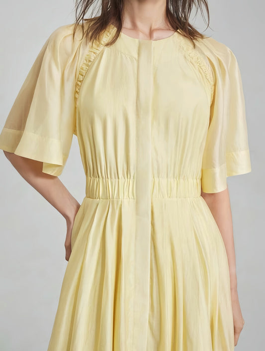 Yellow Elegant Vintage Dress
