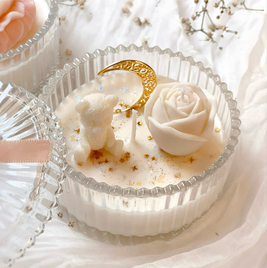 شمعة التيدي بير الزجاجية