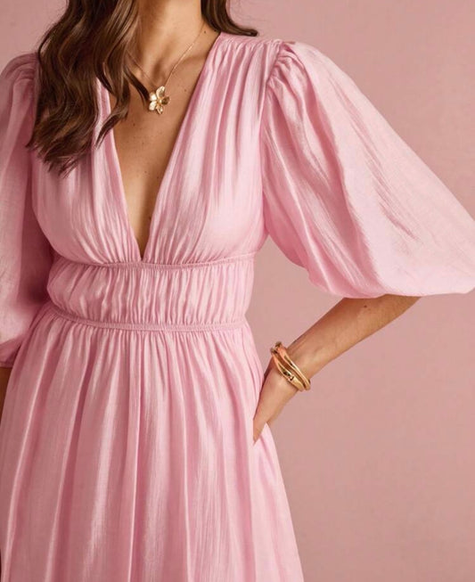 Romantic Pink Maxi Dress
