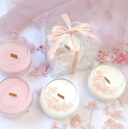 شمعة زجاجية أنيقة