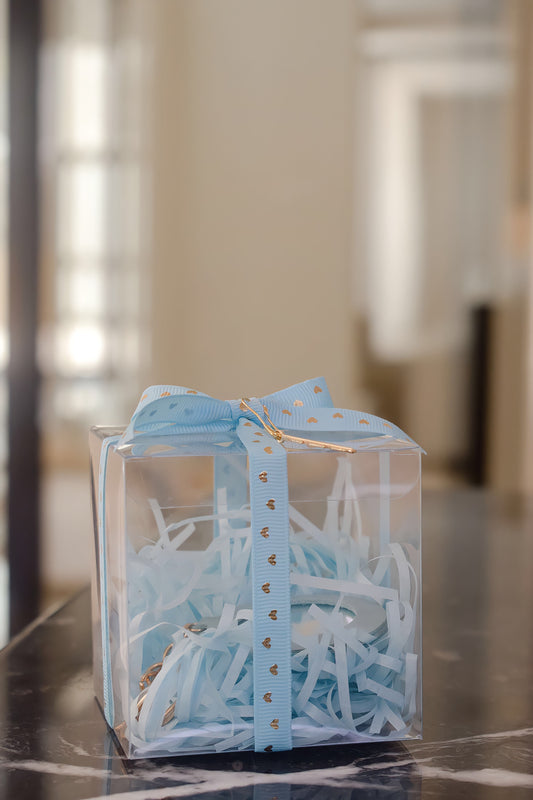 بوكس توزيعات شامل التعبئة ميدالية زرقاء