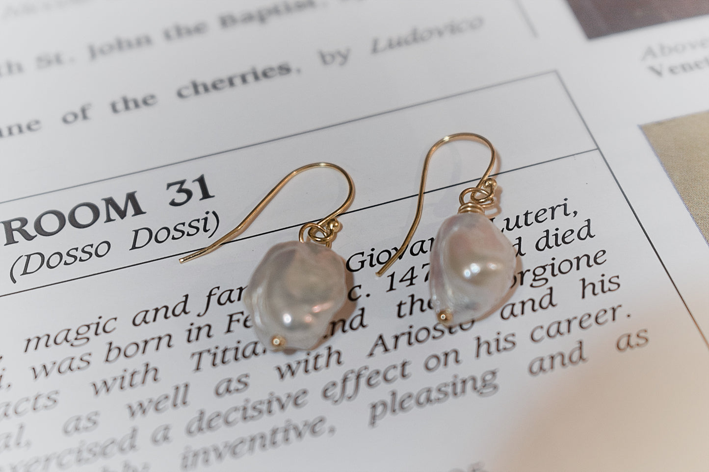 Victorian White Pearl Earrings