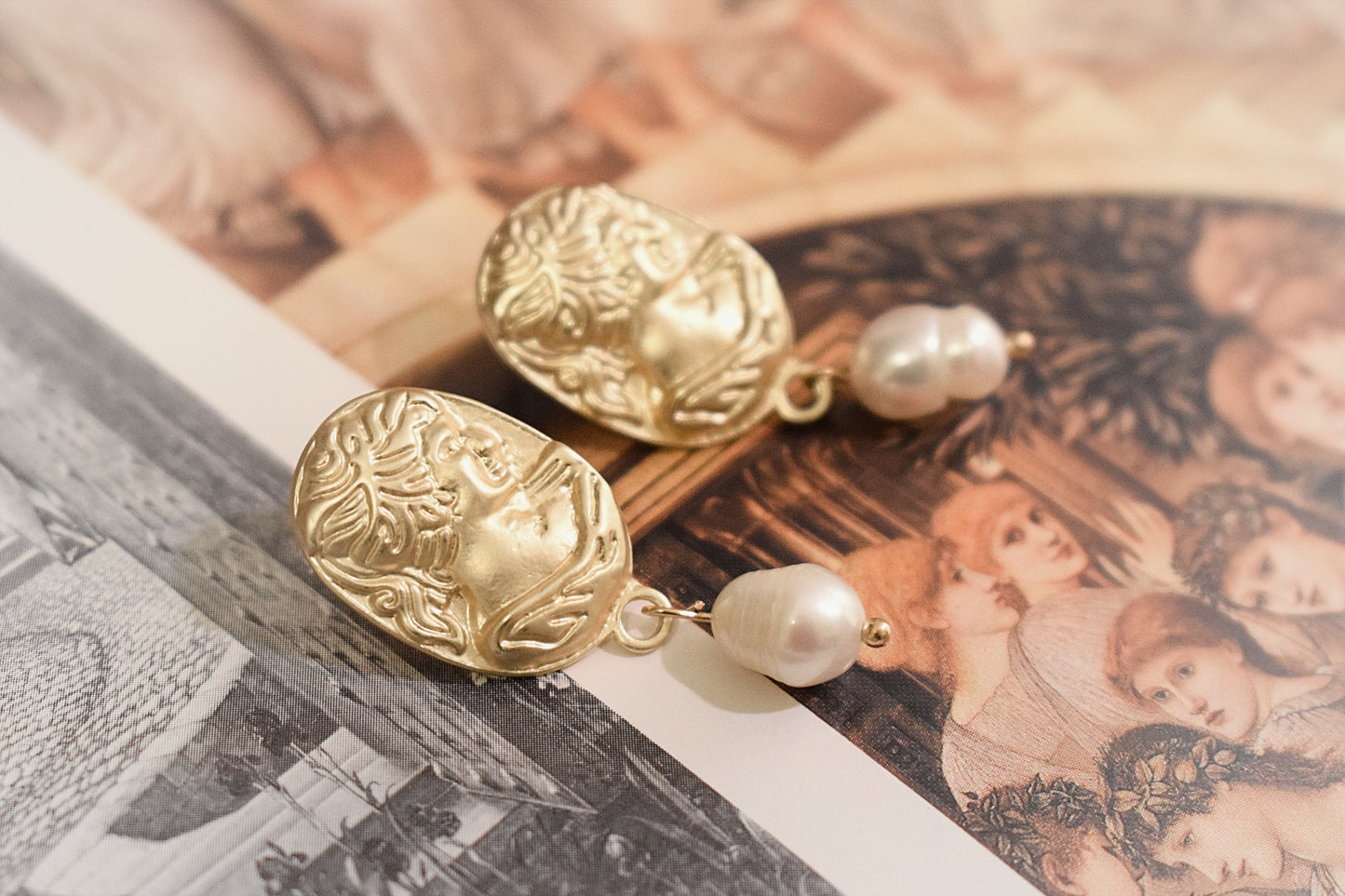 Victorian Fresh Water Pearl Earrings