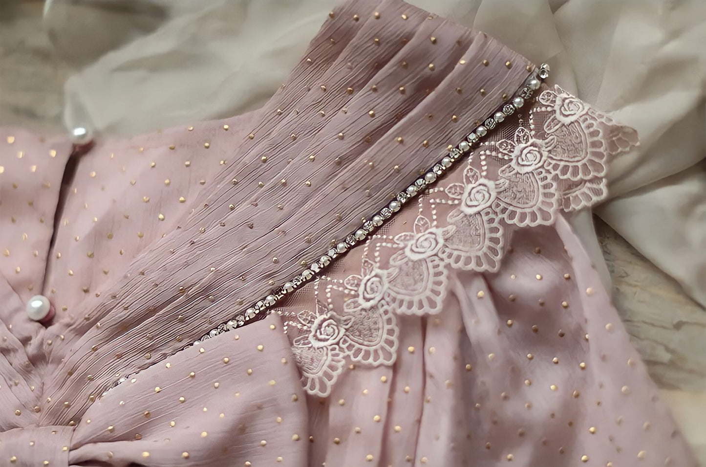 Elegant Bow Pink Dress