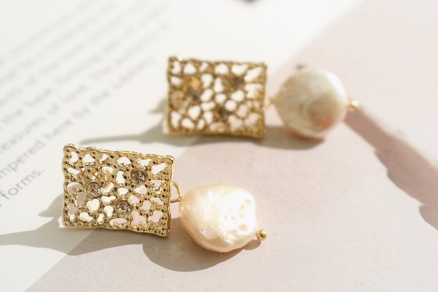 French Natural Freshwater Pearl Earrings