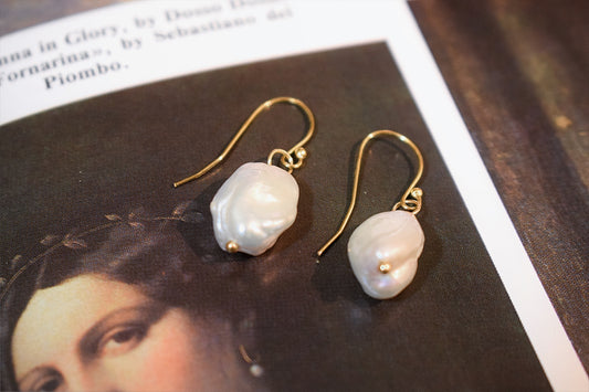 Victorian White Pearl Earrings