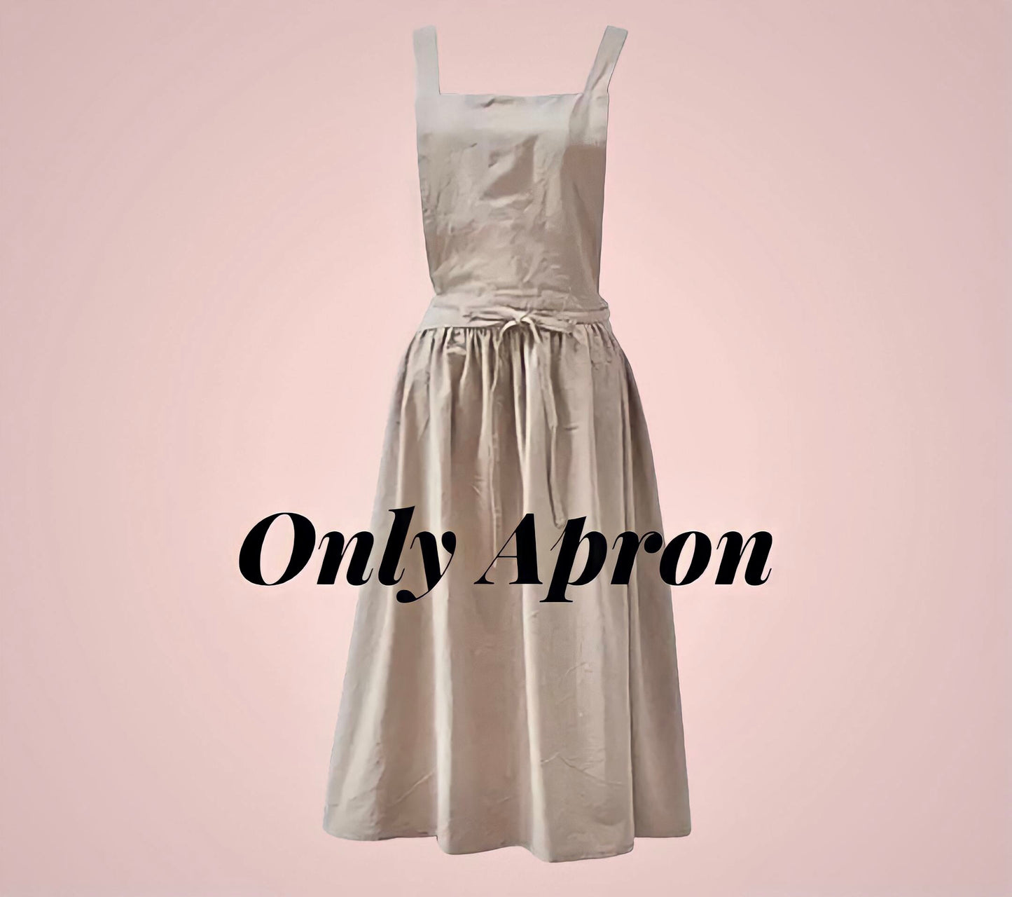 Vintage Cotton Dress With Apron & Hair Bow