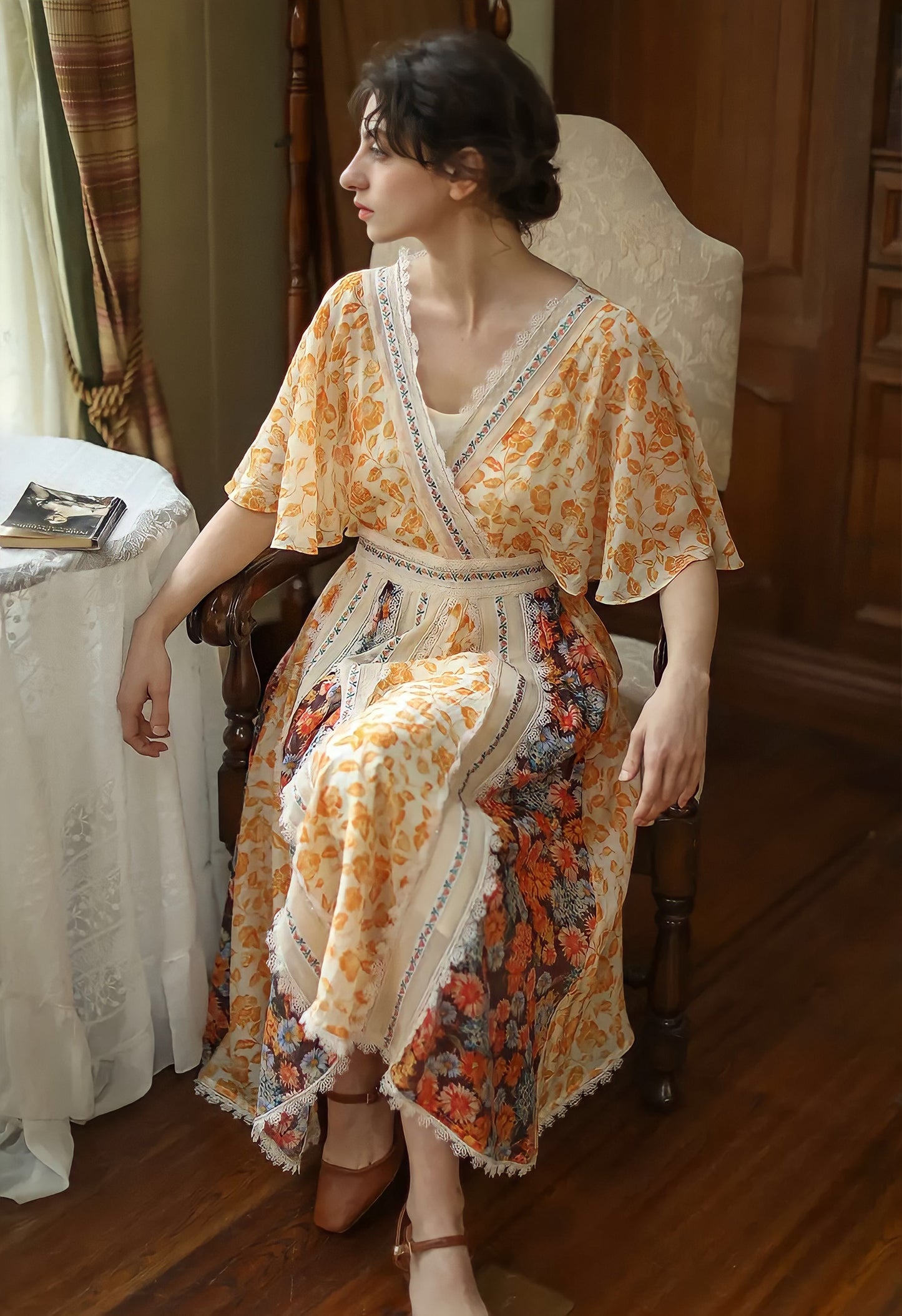 Elegant Embroidered Midi Dress