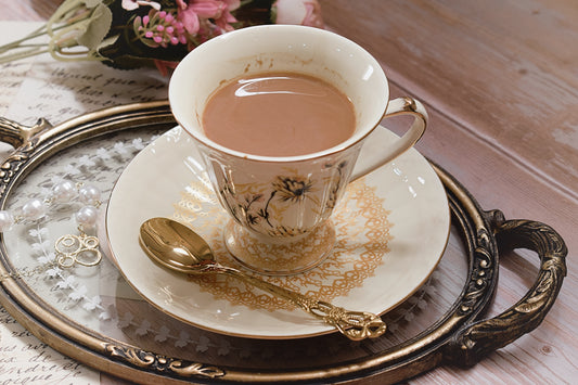 European Ceramic Golden Cup and Saucer Set