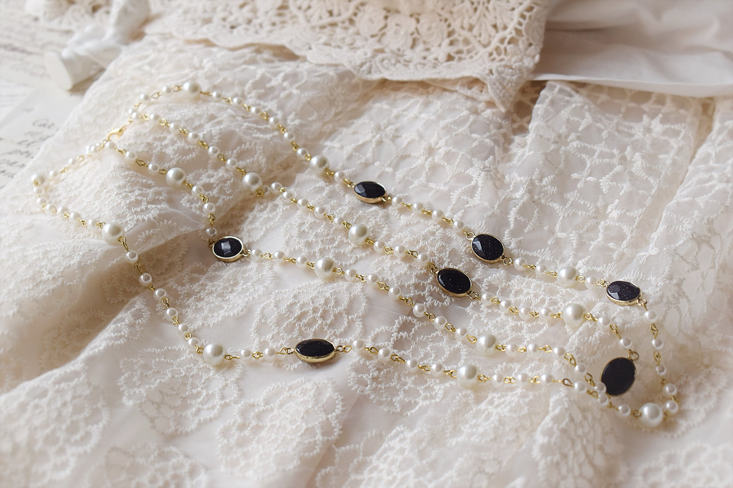 Unique Long Pearl Necklace
