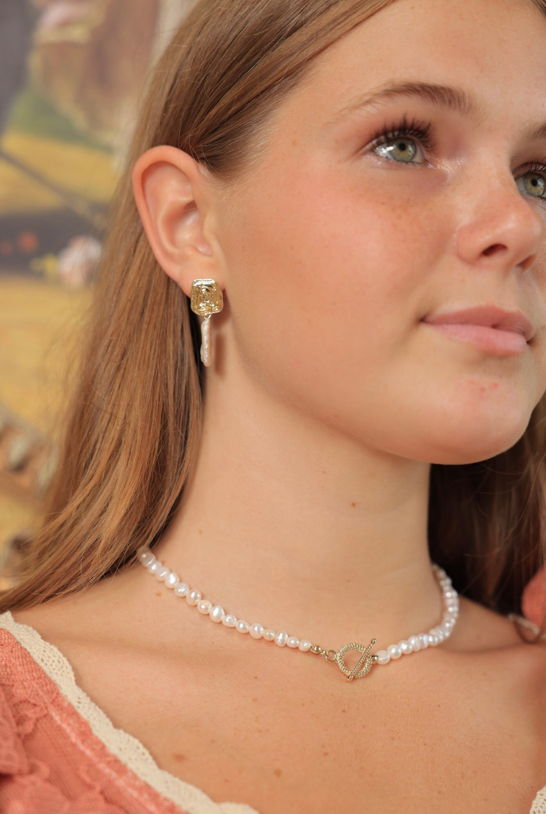 Vintage Baroque Pearl Earrings