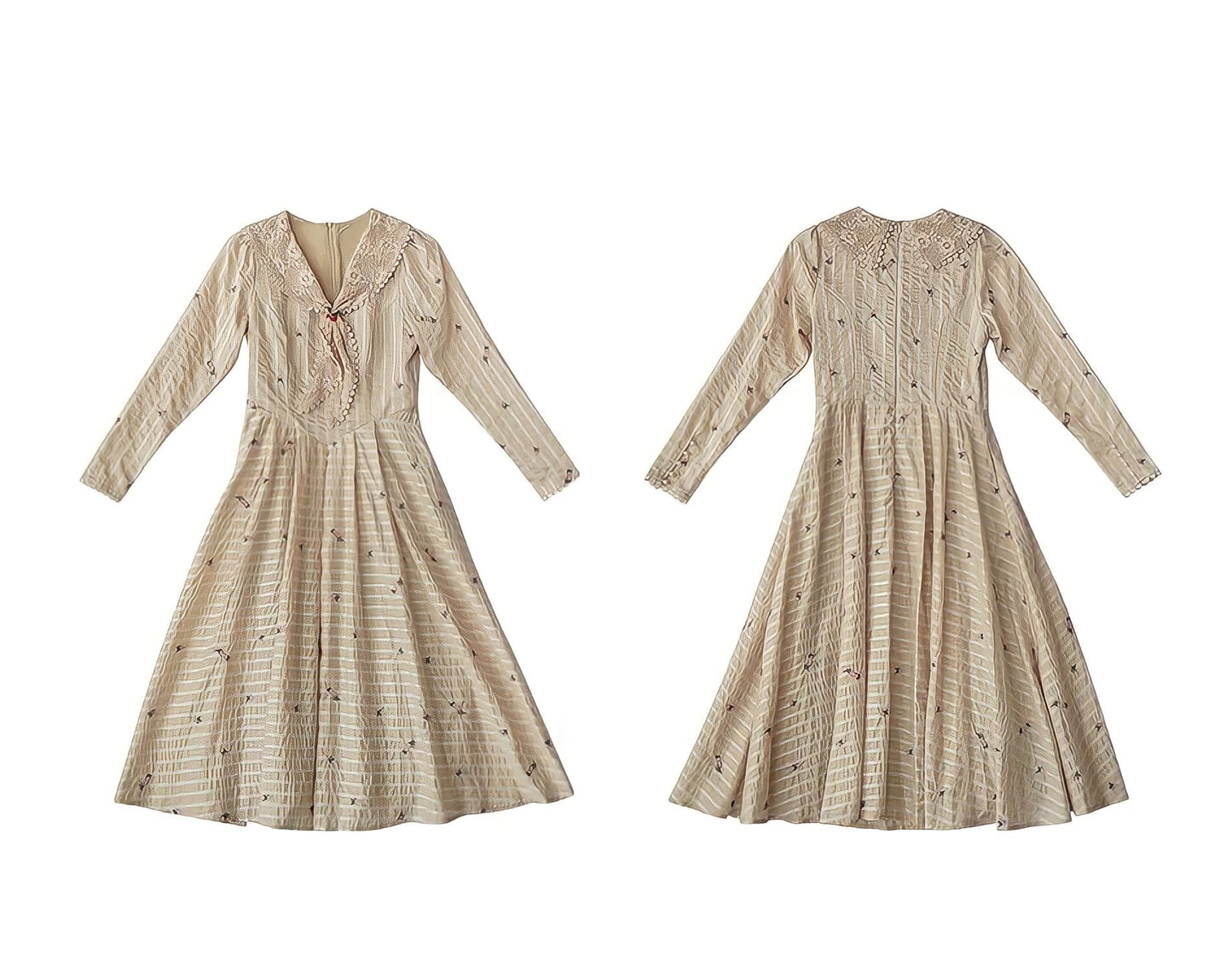Vintage Elegant Striped Dress