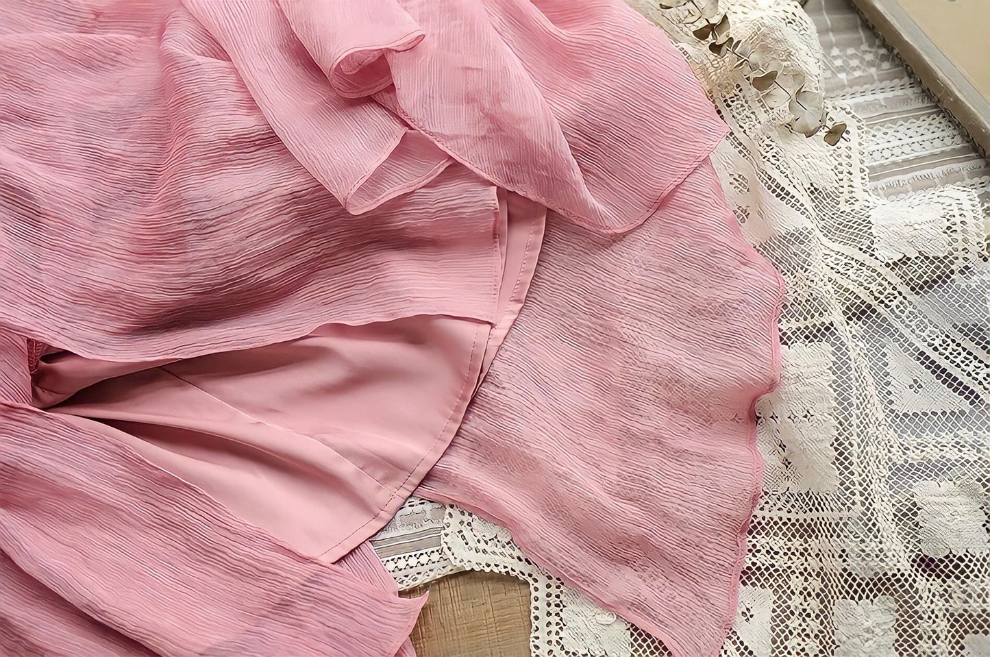 Sweet Elegant Chiffon Embroidery Long Dress