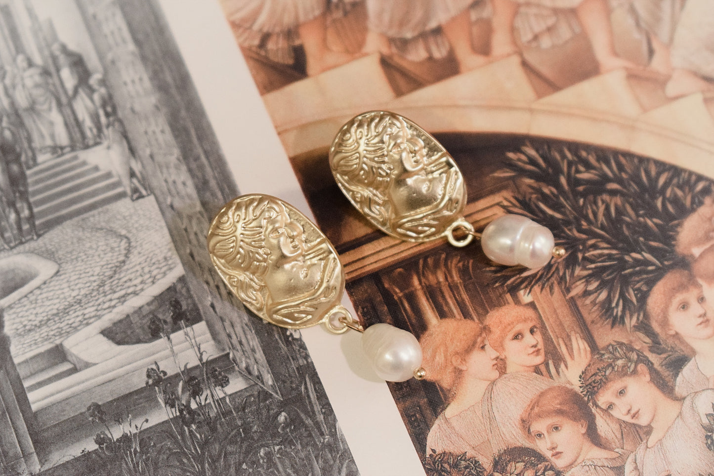 Victorian Fresh Water Pearl Earrings