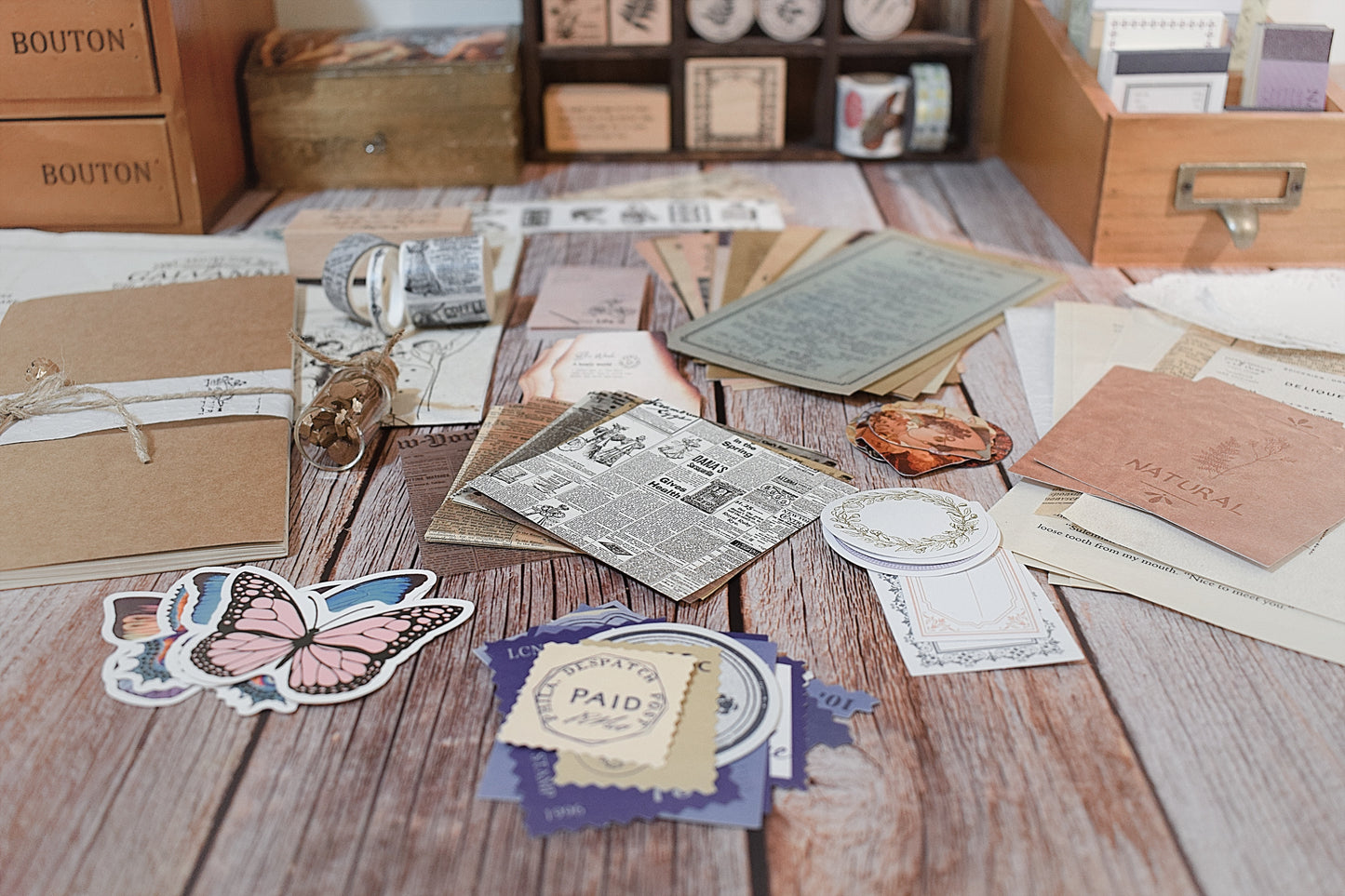 Vintage Wooden Journal Box
