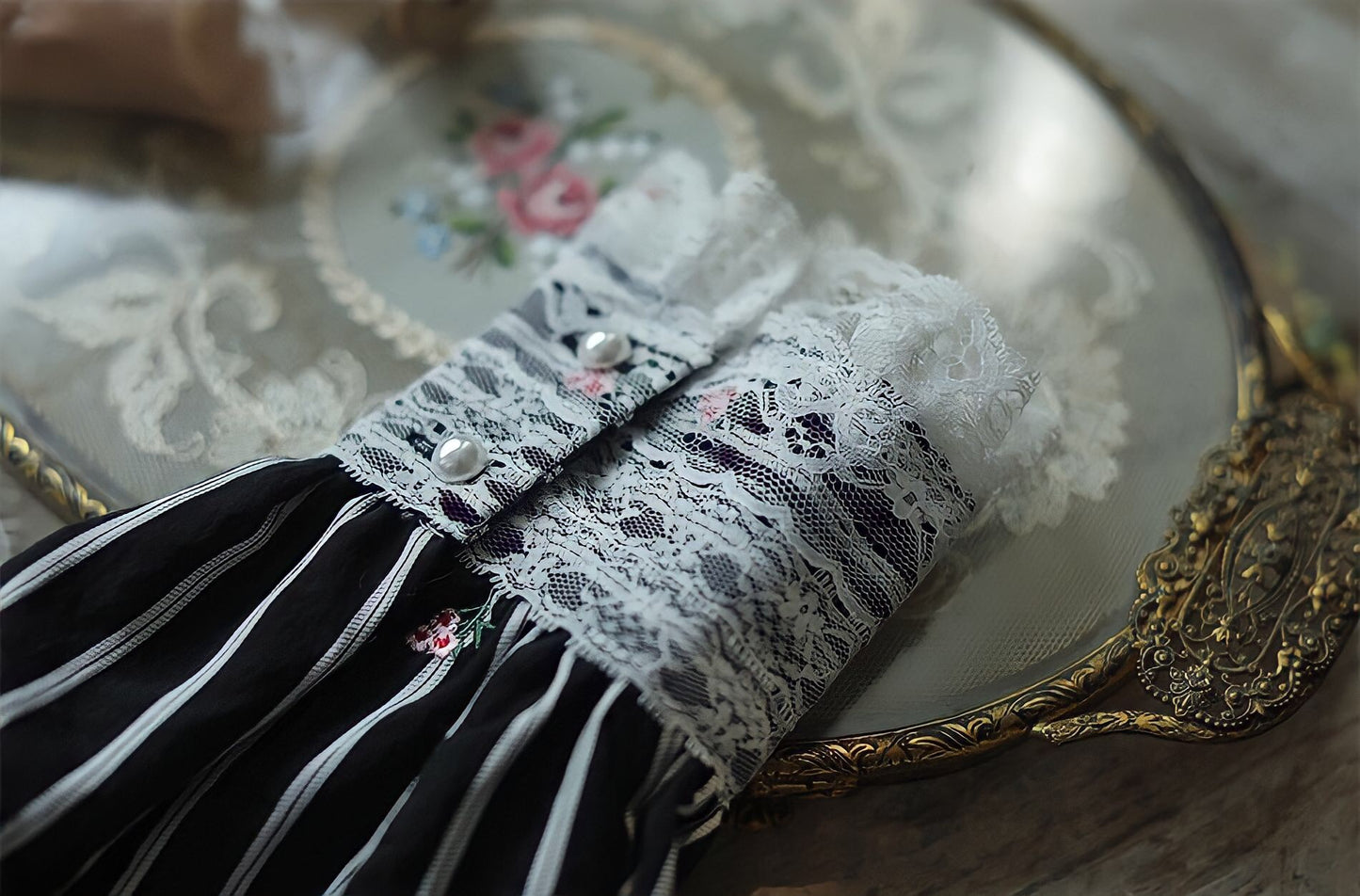 Elegant Embroidery Black Dress