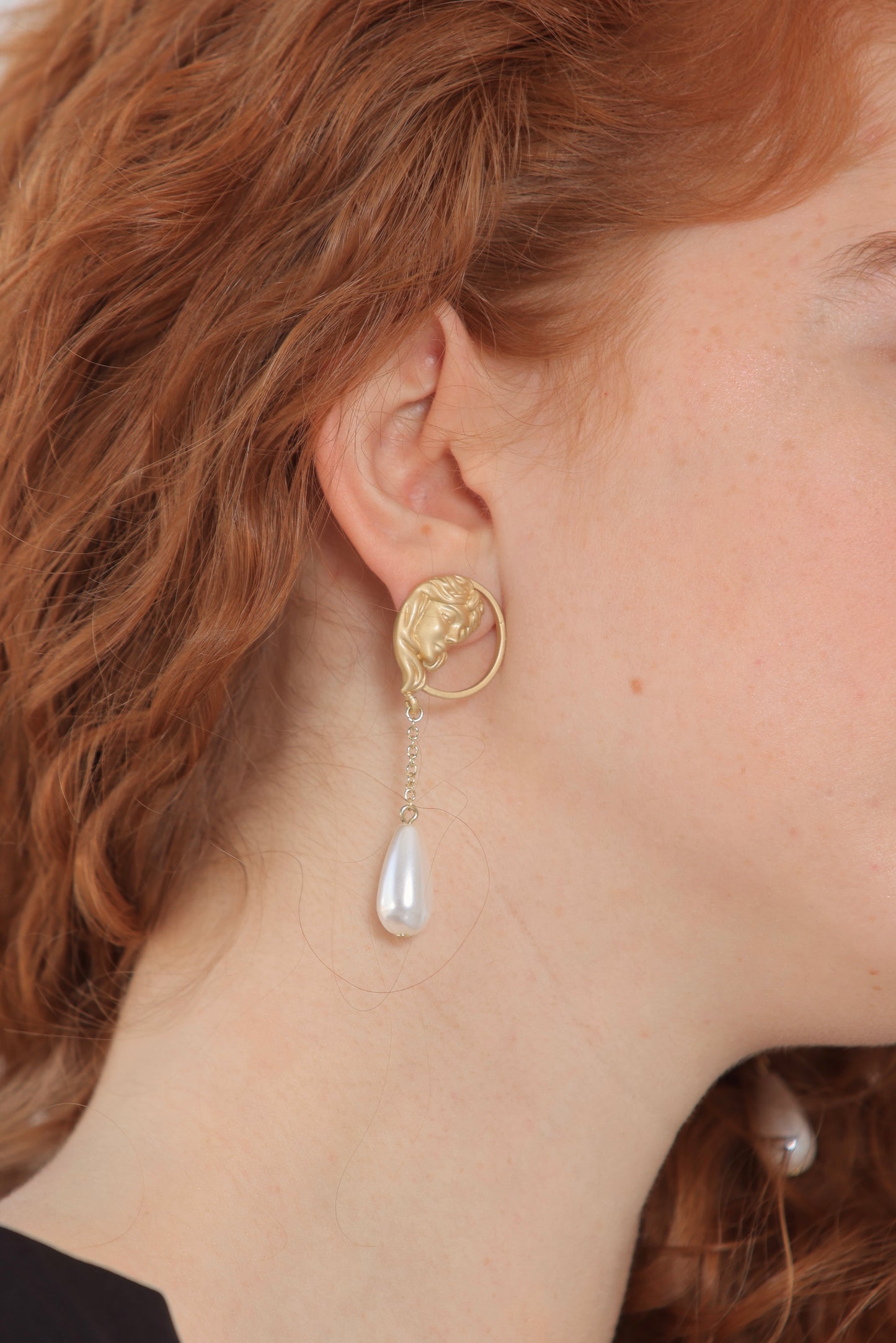 Portrait Art Baroque Pearl Earrings