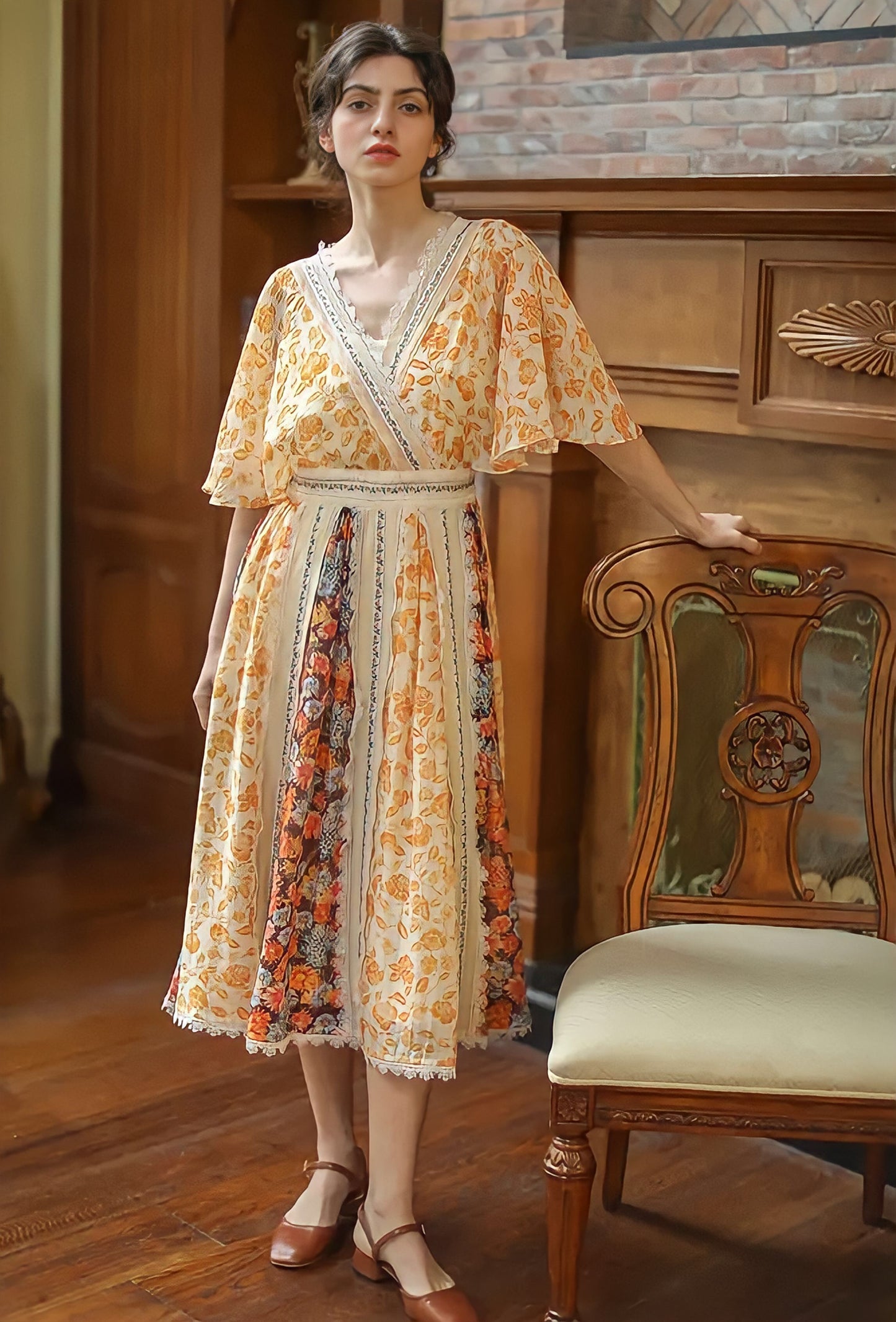 Elegant Embroidered Midi Dress