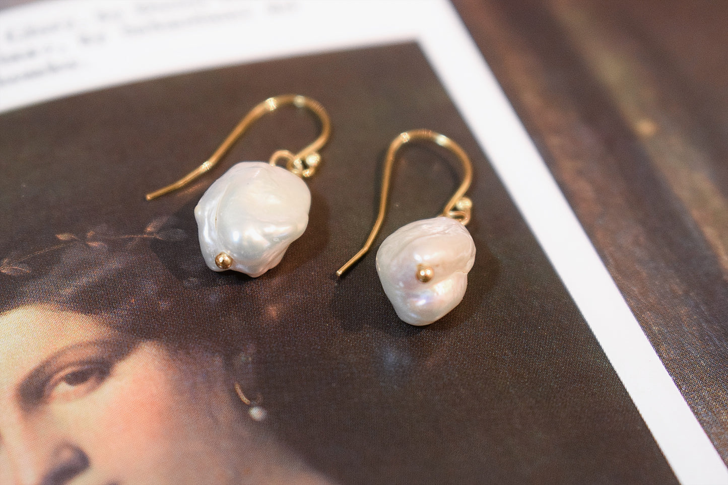 Victorian White Pearl Earrings