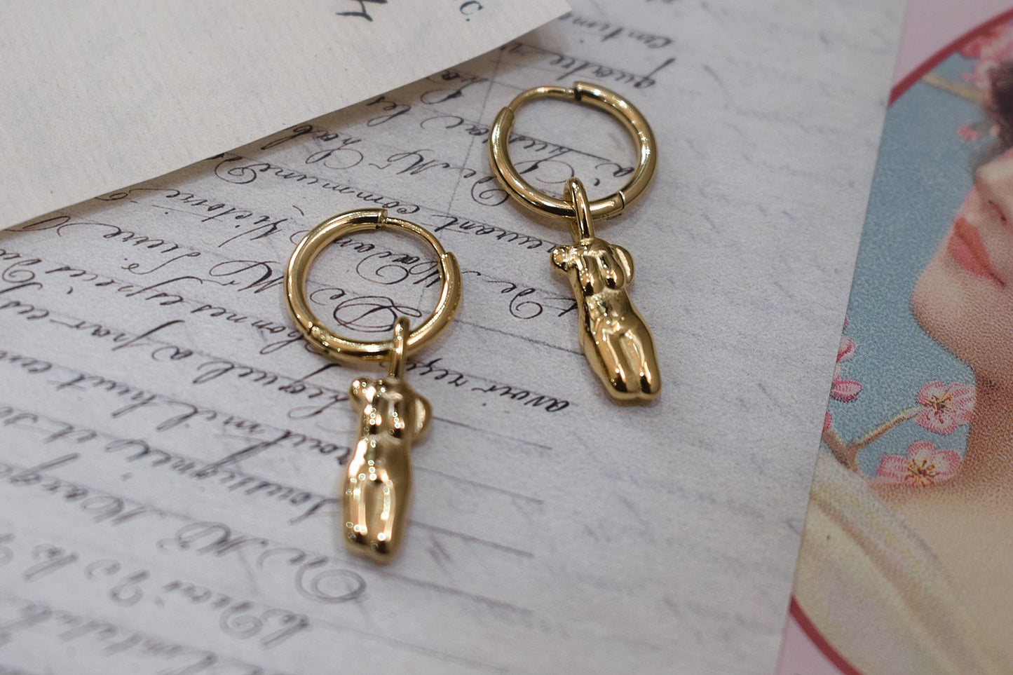 18k Real Gold Plated Earrings
