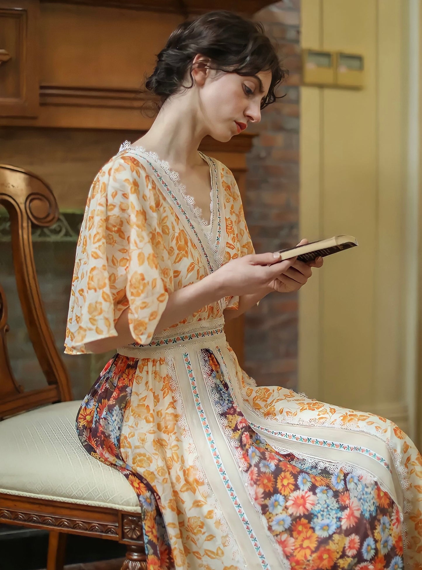 Elegant Embroidered Midi Dress