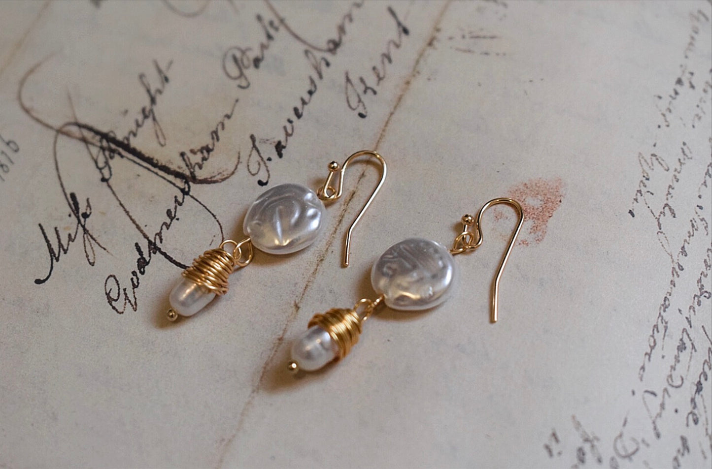 Handmade Pearl Earrings
