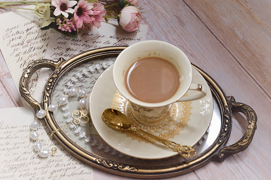 European Ceramic Golden Cup and Saucer Set