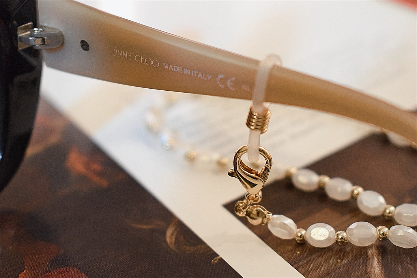 Mask & Glasses Chain Pearl Necklace