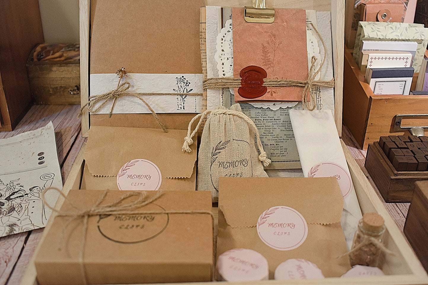 Vintage Wooden Journal Box