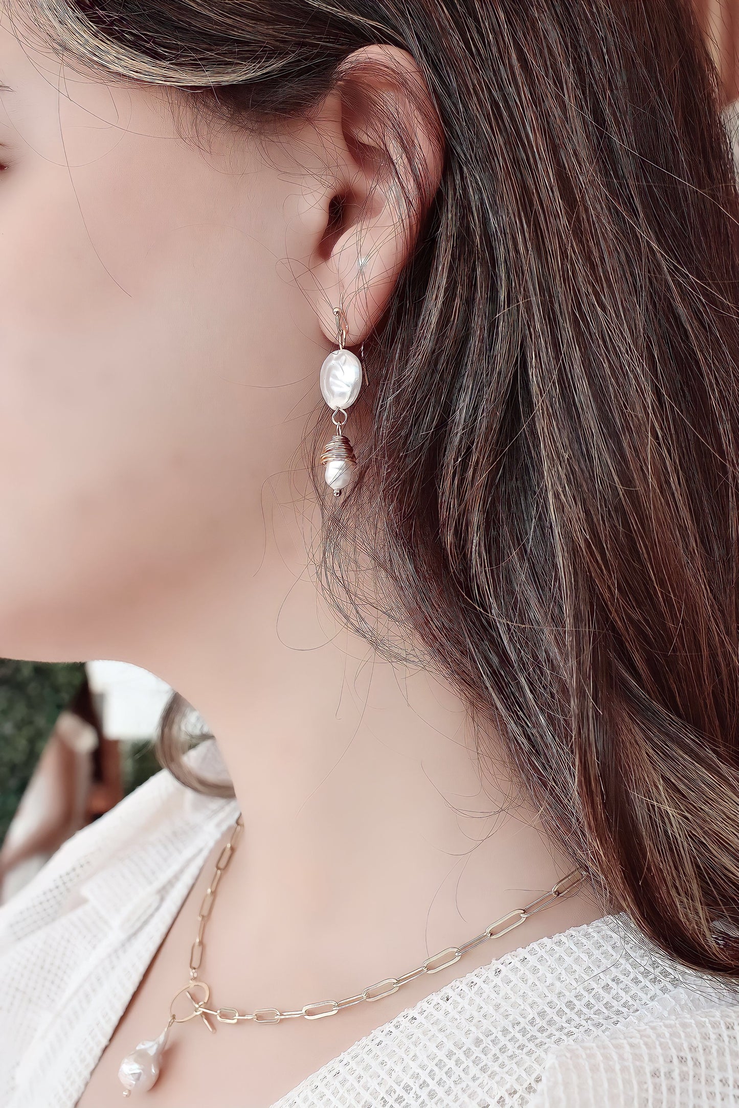 Handmade Pearl Earrings