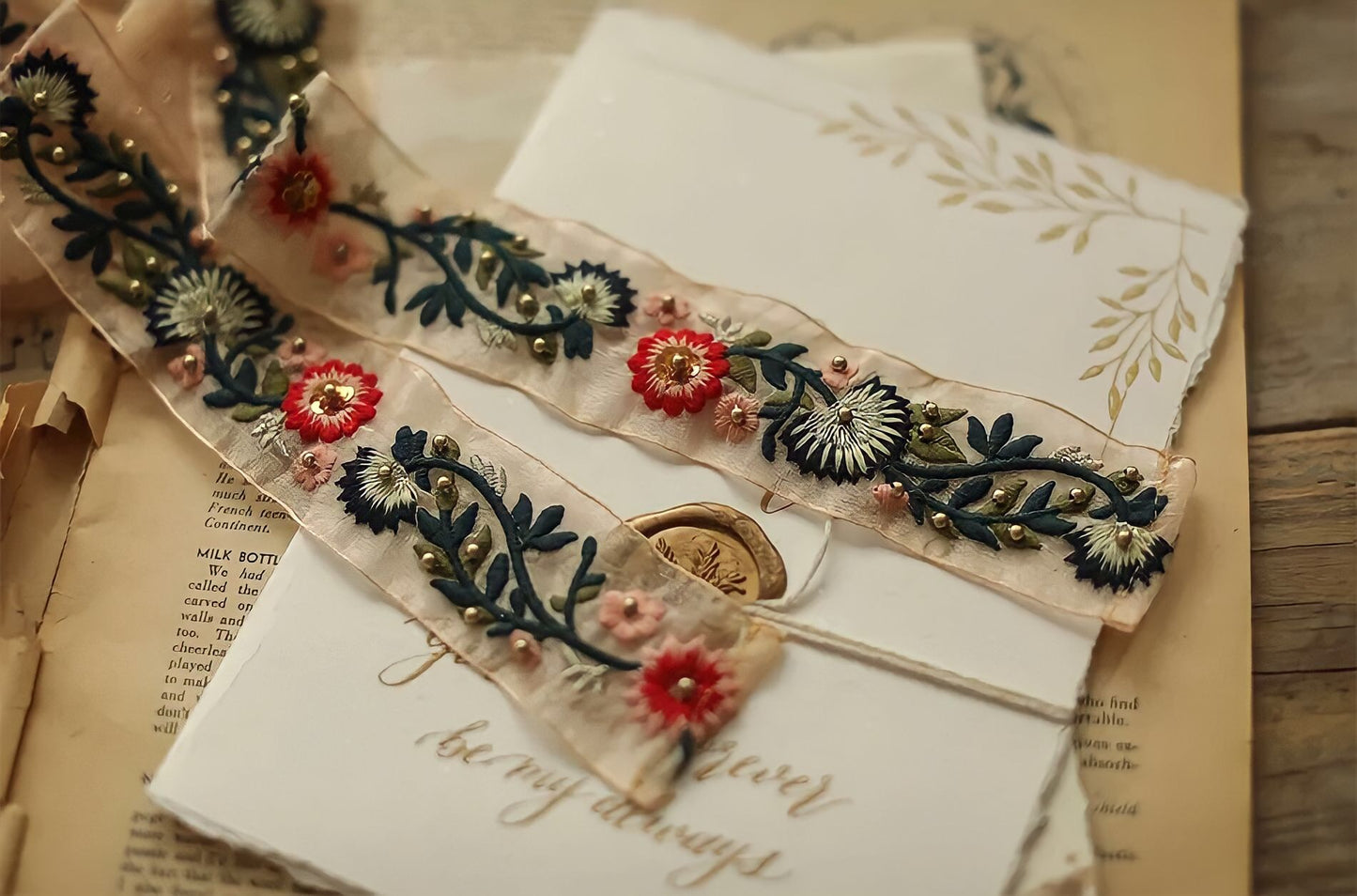 Handmade Vintage Elegant Dress With Embroidery Belt