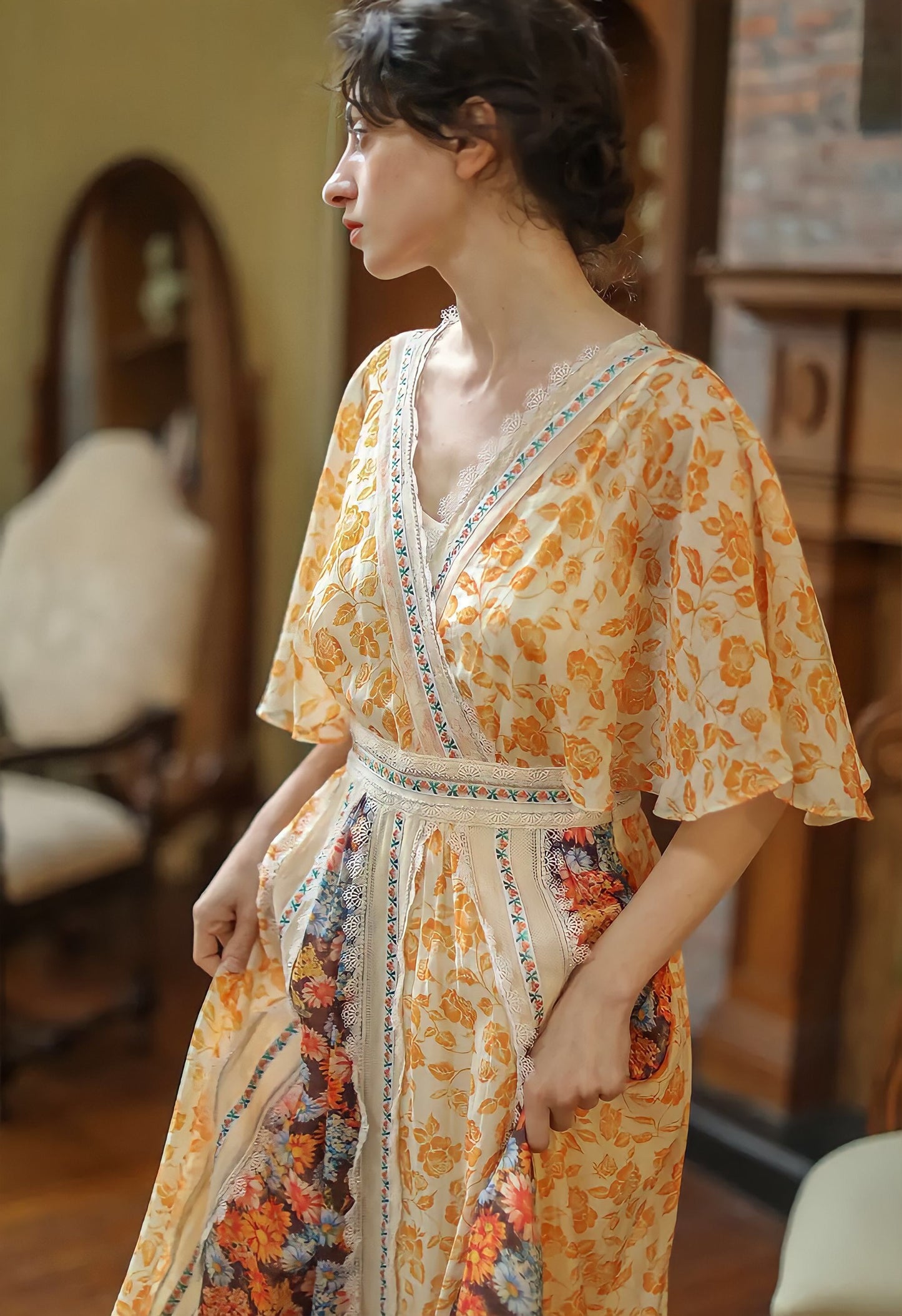 Elegant Embroidered Midi Dress