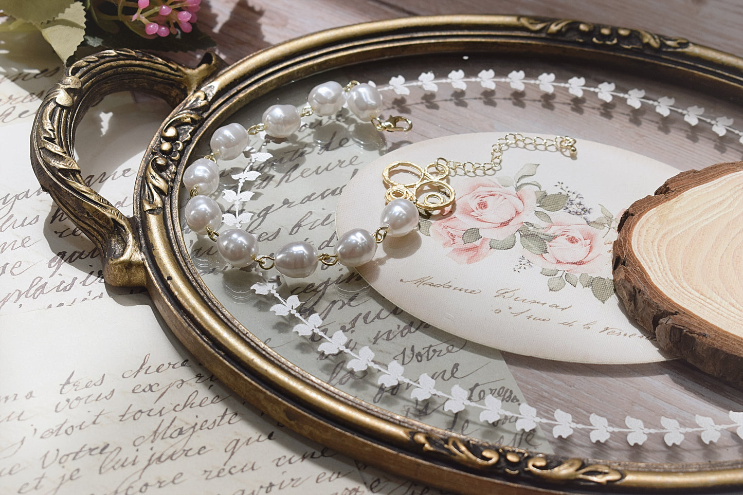 Charm Pearl Bracelet
