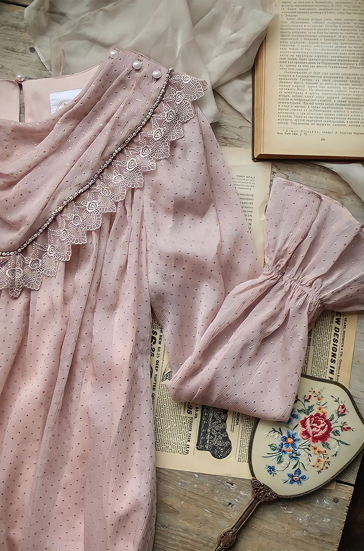 Elegant Bow Pink Dress