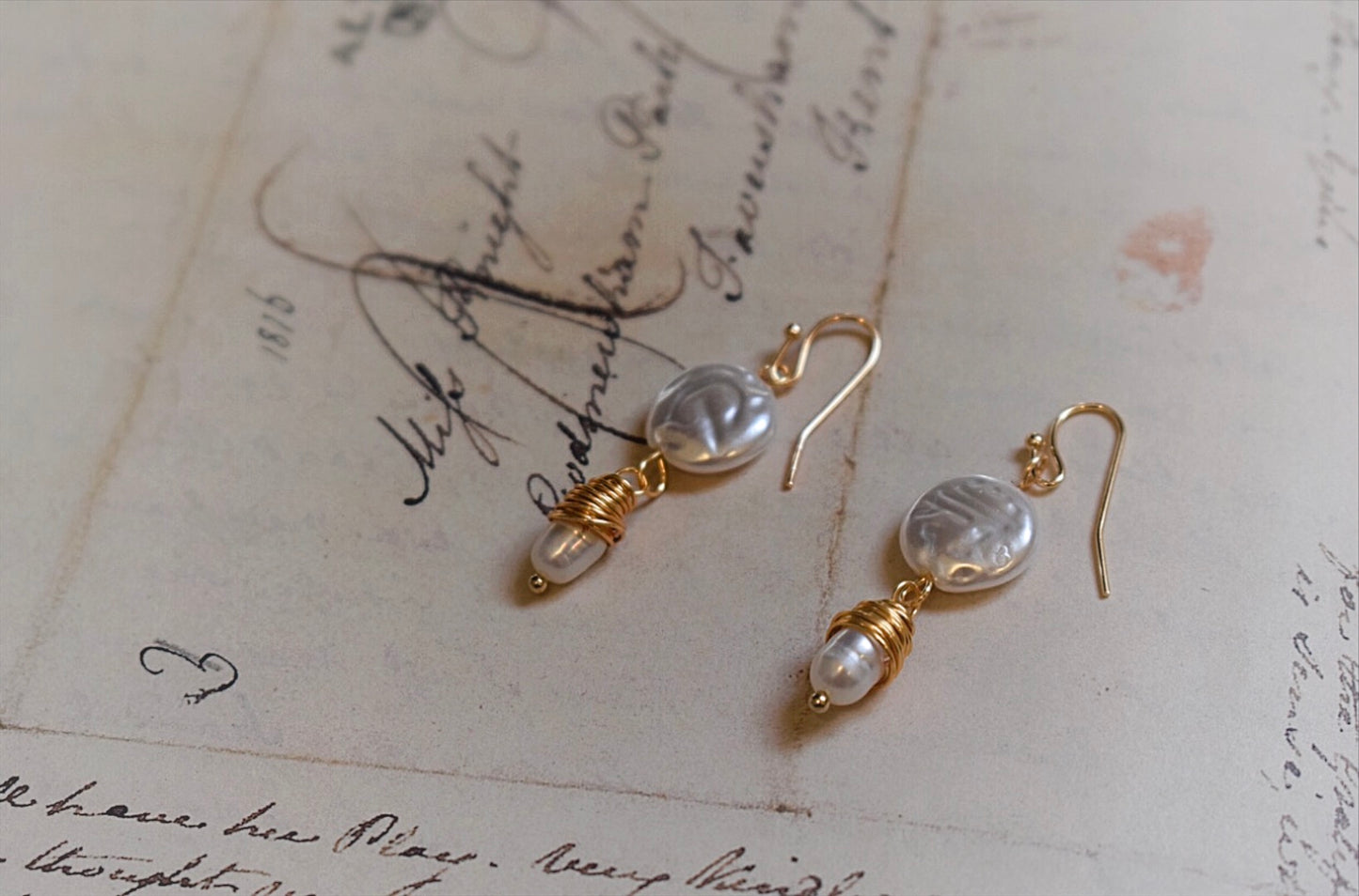 Handmade Pearl Earrings