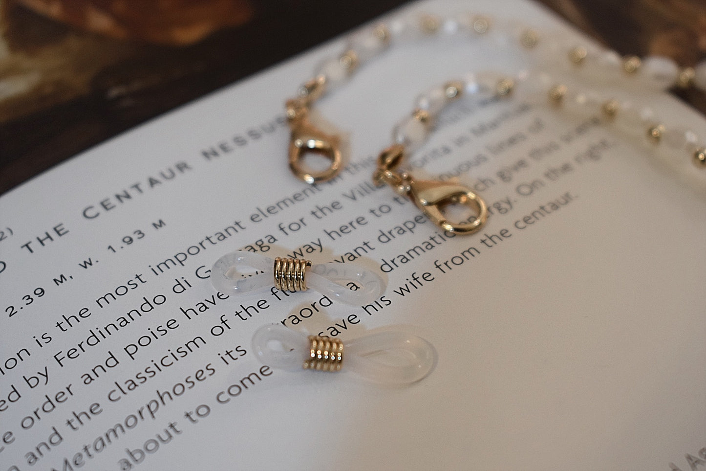 Mask & Glasses Chain Pearl Necklace