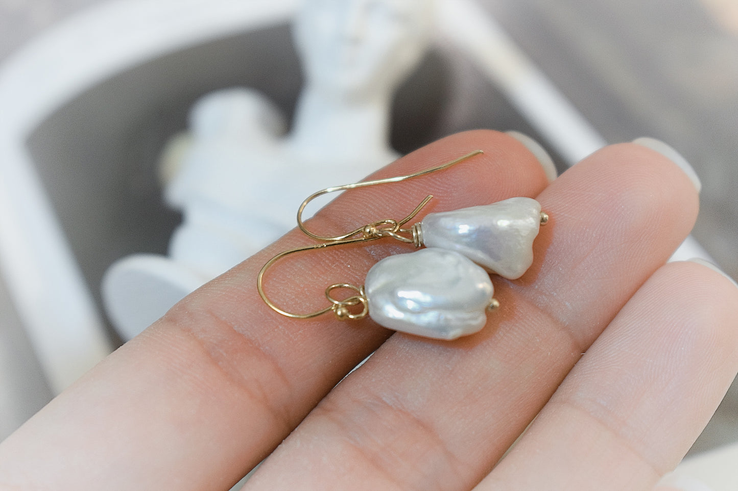 Victorian White Pearl Earrings