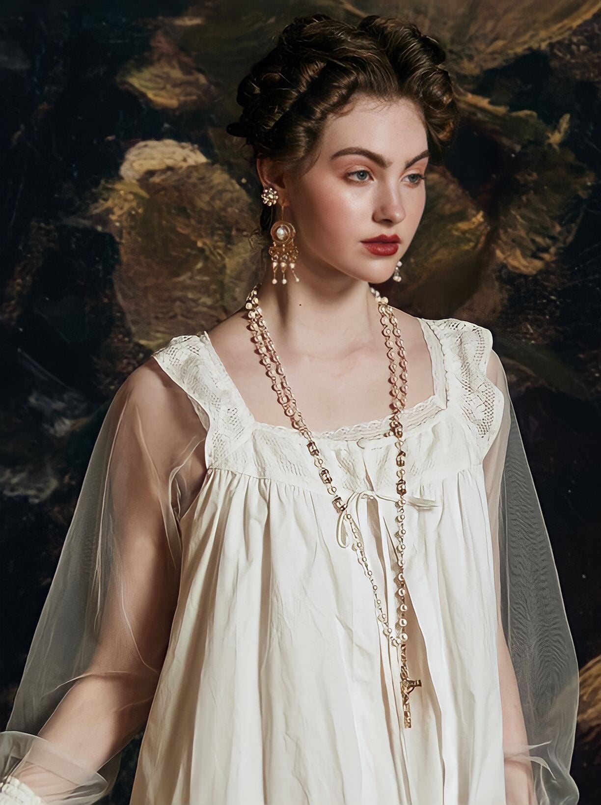French Elegant Queen Palace Robe Set