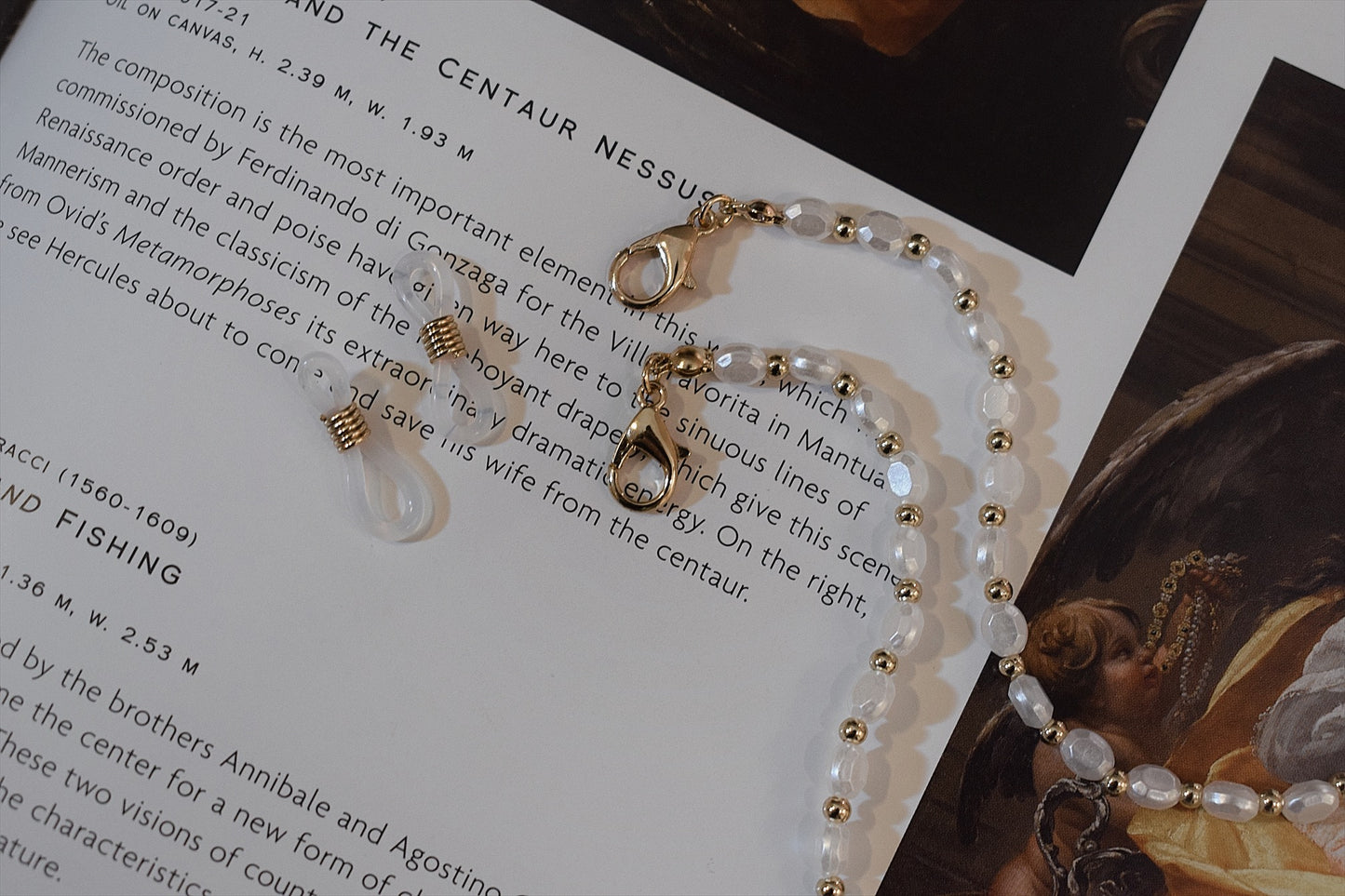 Mask & Glasses Chain Pearl Necklace