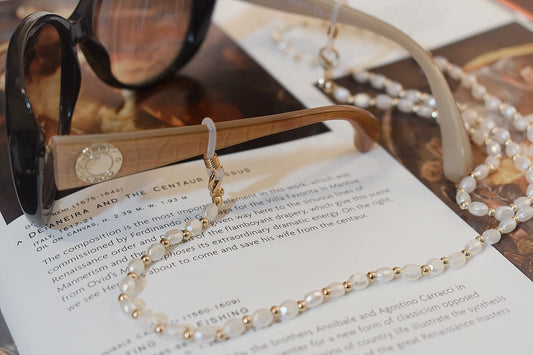 Mask & Glasses Chain Pearl Necklace