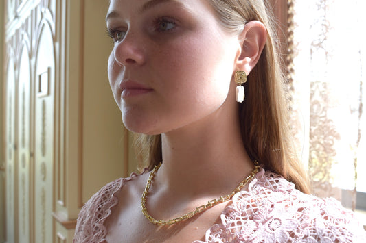 French Freshwater Pearl Gold Plated Necklaces