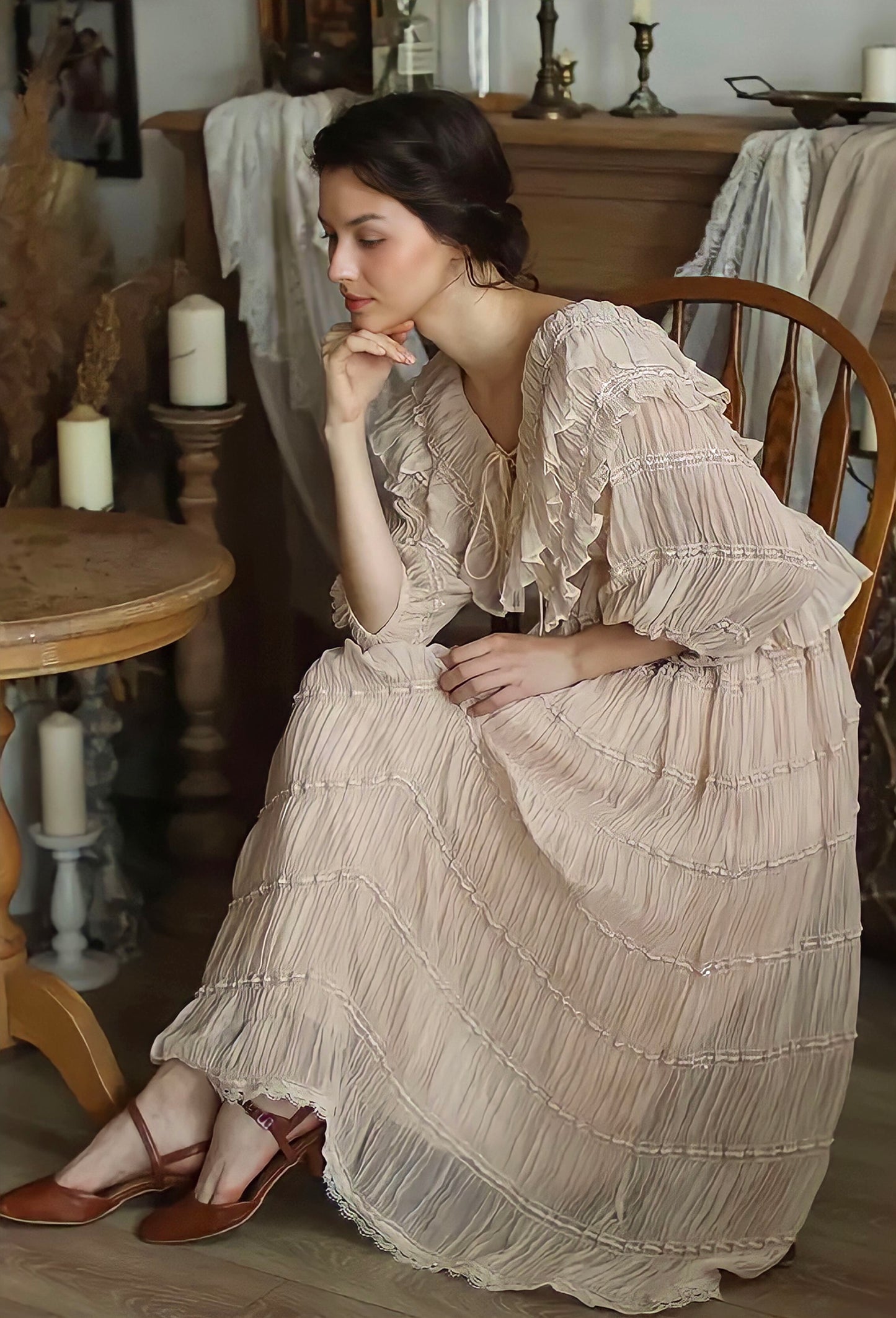 Elegant Pleated Luxury Maxi Dress