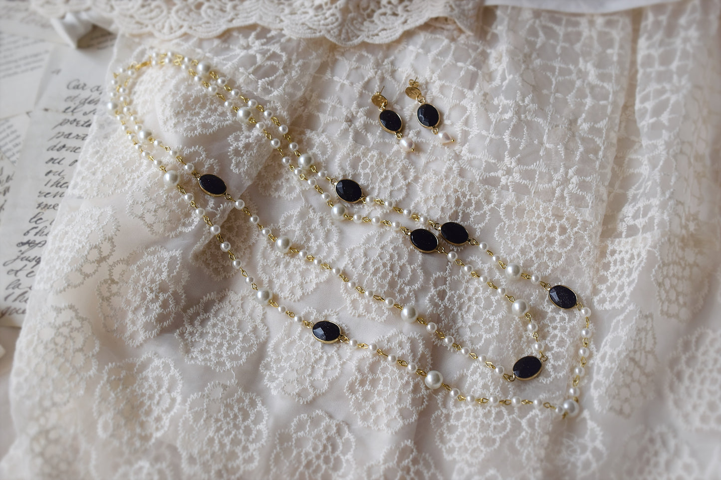 Unique Long Pearl Necklace