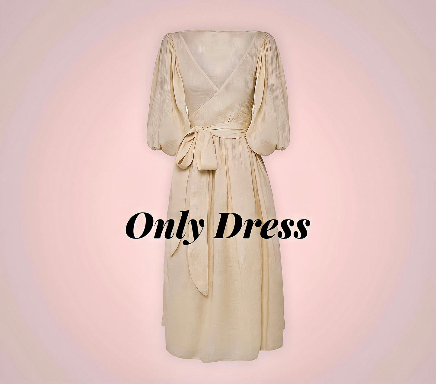 Vintage Cotton Dress With Apron & Hair Bow