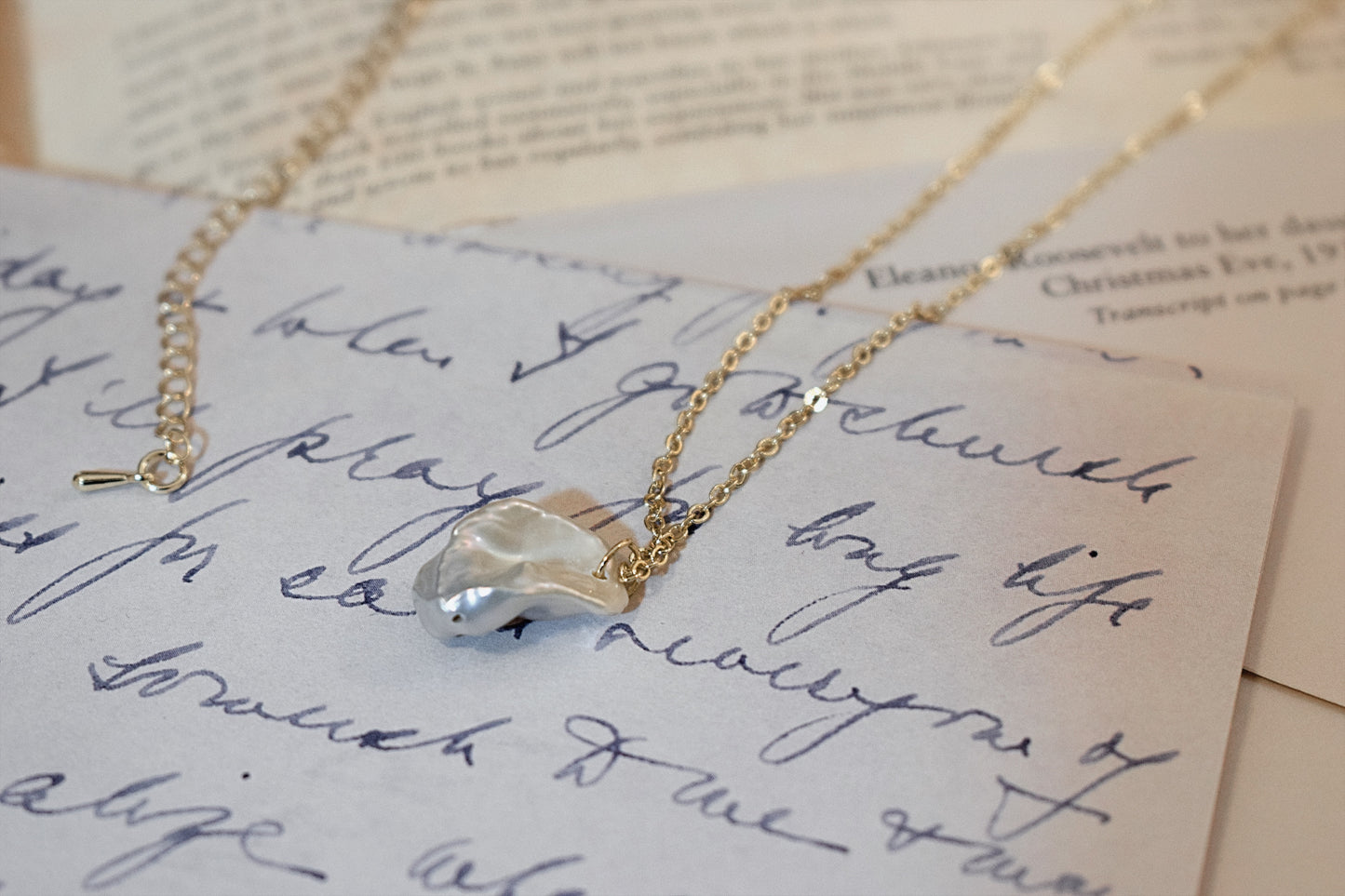 French Freshwater Pearl Gold Plated Necklaces